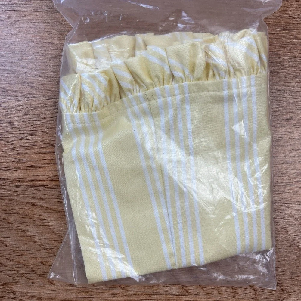 Longaberger‎ Basket Fabric Liner For Small Spoon Basket Buttercup Yellow Stripe